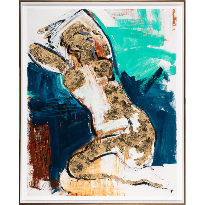 Gold Repose Print by Robert Robinson, Paper, 50" H x 41.5" W x 2" D