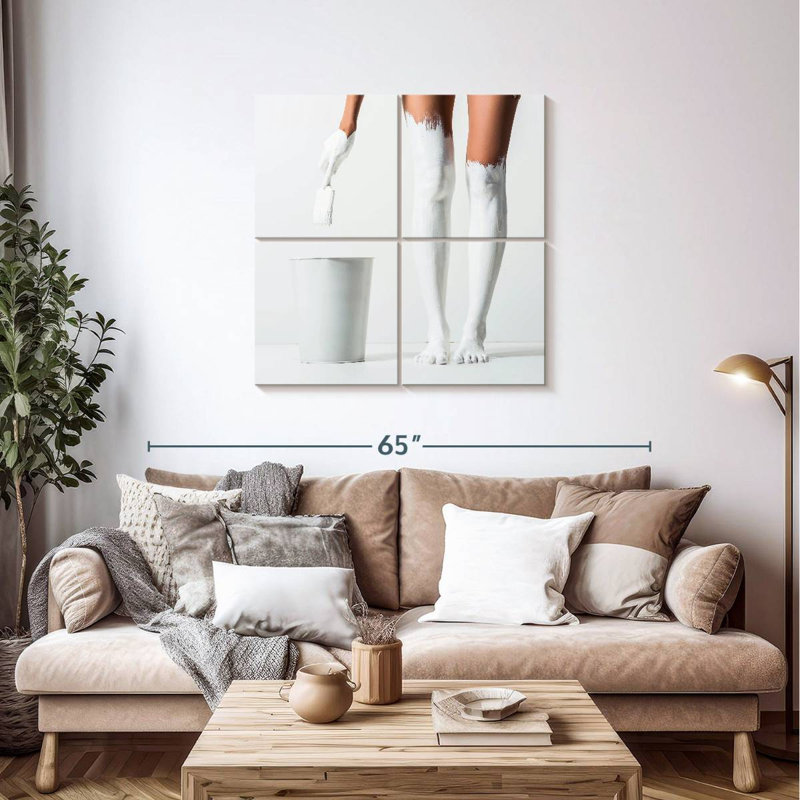 Pieds de Senne peints en blanc, H 38 po x l 38 po