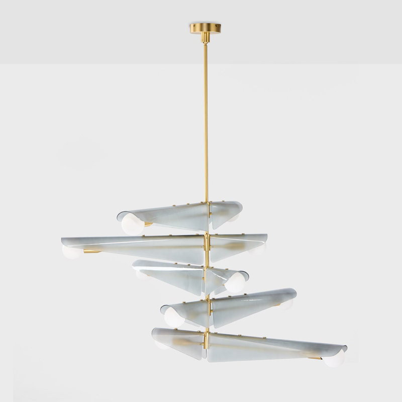 Sycamore Chandelier, Dawn Gray, 10 Lights, 30.5" H x 55.13" W x 55.13" D