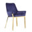     Pangea Home Hudson Tufted Upholstered Arm Chair - Dining Chairs Set of 2 – Modern Upholstered Accent Chairs for Kitchen, Dining Room, Living, or Breakfast - Navy Velvet with Gold Legs-33064610-33064613