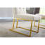 Ensemble de 2 chaises de salle à manger Modern Velvet, conception capitonnée et base en acier inoxydable-5635012-5635013