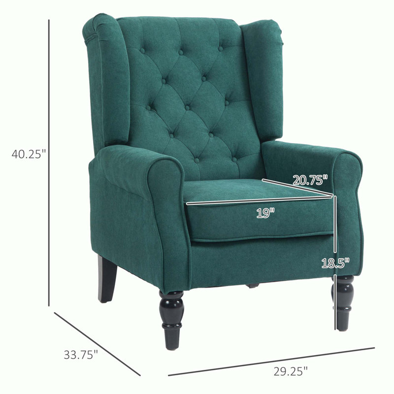 Button-Tufted Accent Armchair