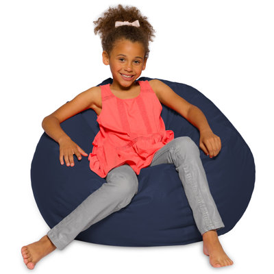 Bean Bag Chair for Kids, Teens, and Adults - Filled with Soft Beads, Includes Removable and Machine Washable Cover - Multiple Colors, Sizes and Fabrics including Soft Nylon & Canvas with Patterns
