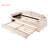 Upholstered Daybed With Storage Armrests, Trundle And Latest Integrated Bluetooth Audio System, Teddy Fleece