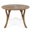 Round Wooden Slatted Patio Table