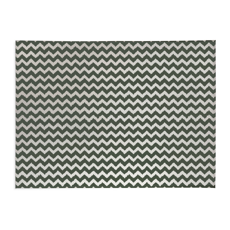 Chevy Tribal Lightweight Non-Slip Kitchen Mat, Rectangle 5' x 7', Chimichurri