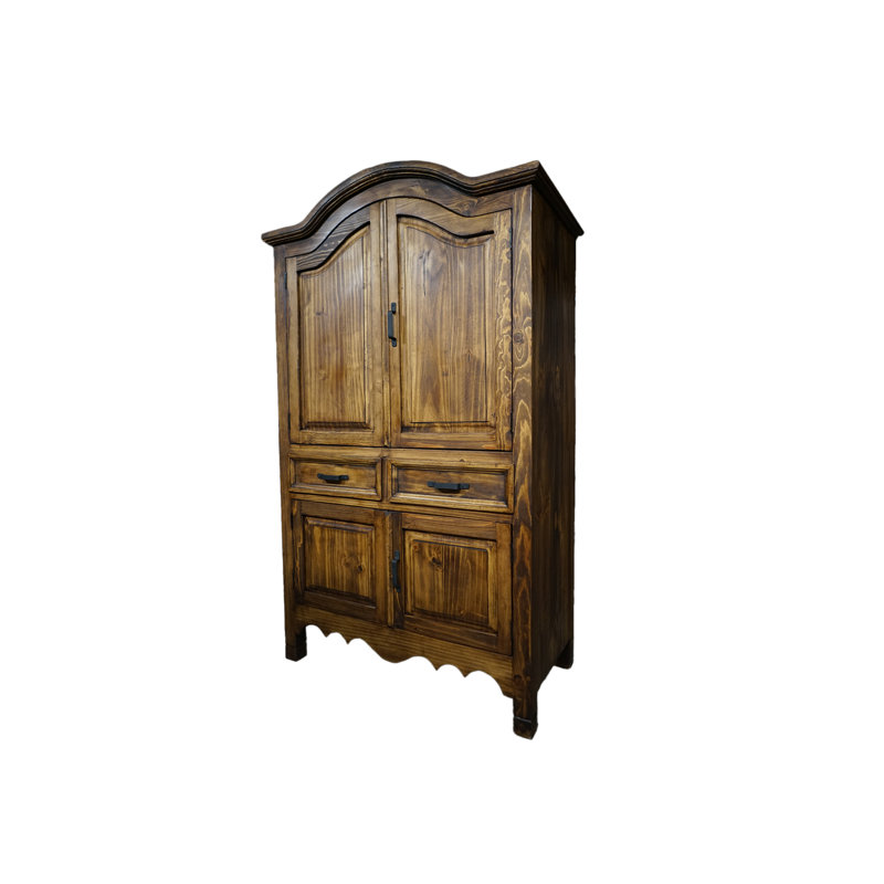 Rustic Sierra Solid Wood Pantry with drawers