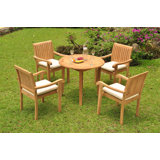 Onique Outdoor 4 - Piece Teak Dining Set