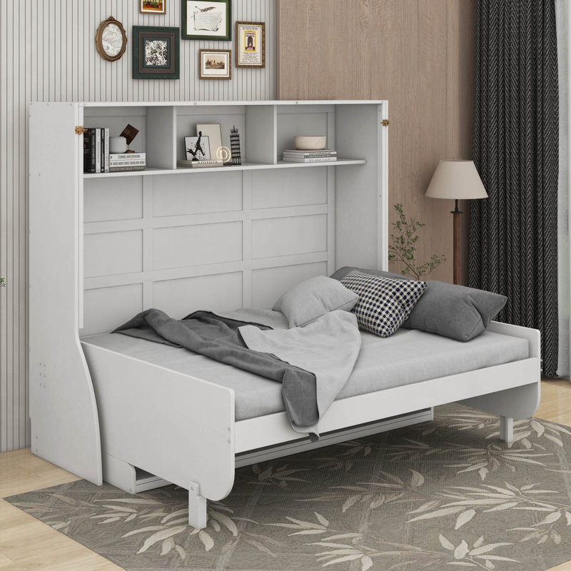 Full Size Murphy Bed With Desk