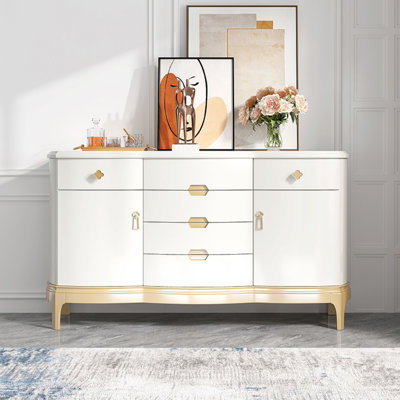 Armoire d'entrée simple en bois massif blanc