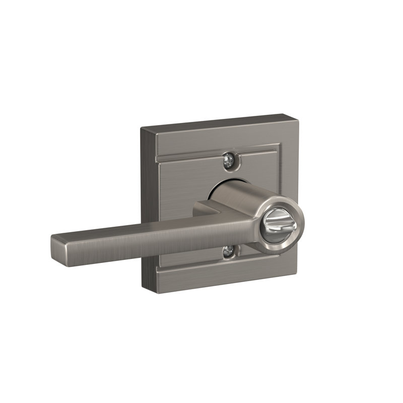 Latitude Keyed Entry Lever with Upland Trim, Keyed Alike, Yes, Satin Nickel