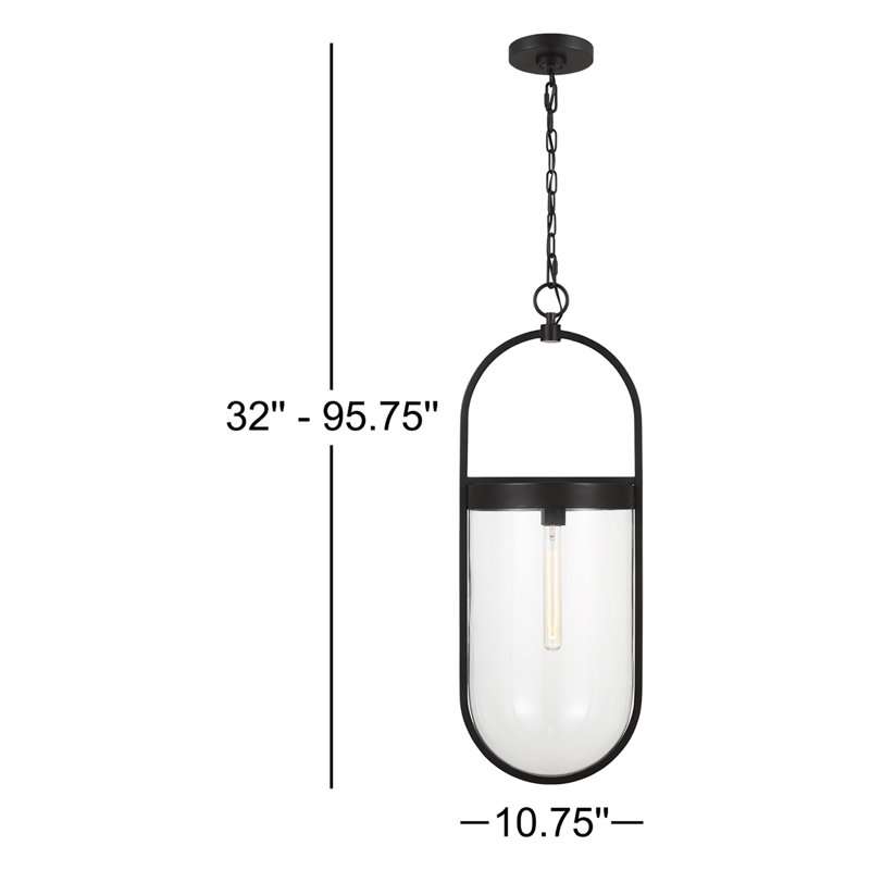 Blaine 1 - Light Pendant, Aged Iron, 31.125" H x 10.75" W x 11.5" D