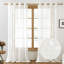 Paire de rideaux transparents en polyester Petrice-81660094-81660089