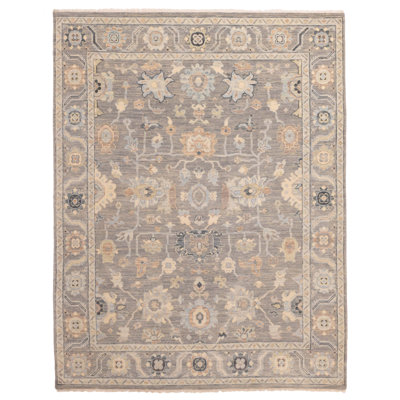 Tapis moderne gris Oushak 7 pi 11 po x 10 pi 3 po
