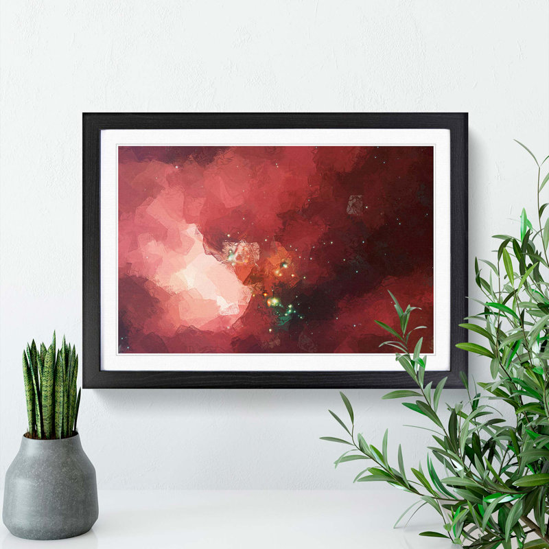 Out of Space Vol.29 in Abstract - Picture Frame Graphic Art Print, 27cm H x 36cm W x 2cm D, Black Framed
