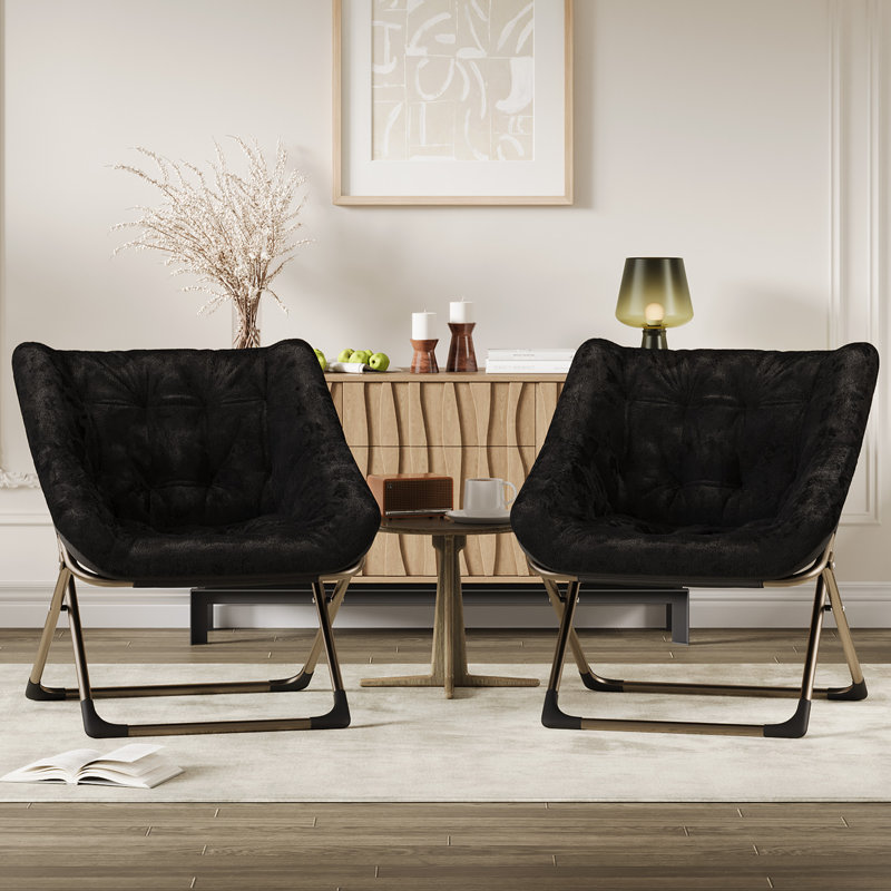 Upholstered Accent Chair, Black