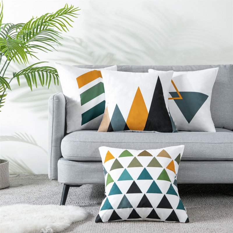 Teade Geometric Indoor/Outdoor Throw Pillow cover
