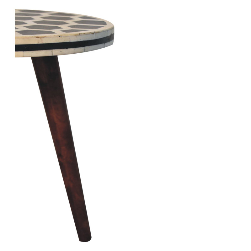Bone Inlay Tripod Vicenta With Caramel Finish