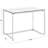 Garey Glass Top Metal Base Writing Desk-424784093