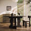 Table de salle à manger ovale extensible RARLON en MDF, dimensions : 110 cm (L) x 110 cm (P) x 151 cm (H).