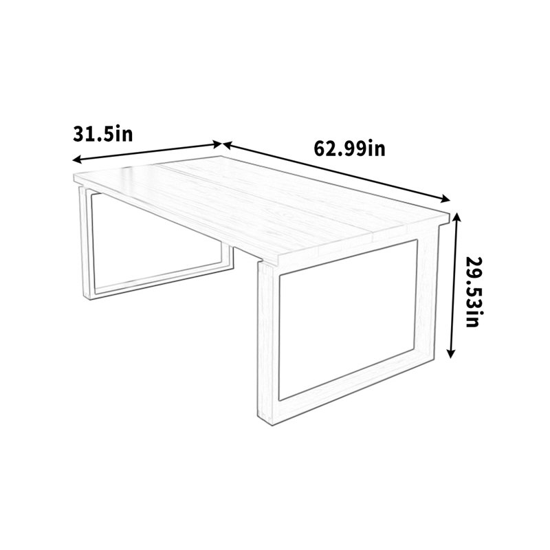 Table de salle à manger Premium, H 29,53 po x L 62,99 po x l 31,5 po