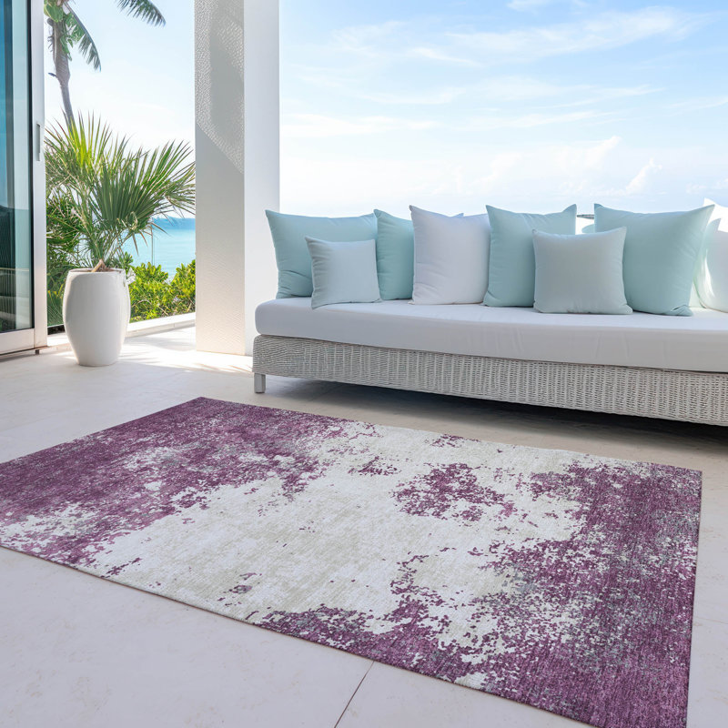  Tapis noir intérieur / extérieur lavable à la machine Chayden ACN1027, Rectangle 9 pi x 12 pi