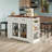 47" Large Portable Kitchen Island Dining Bar Kitchen Table with Drop Leaf and 2 Stools-1216890801