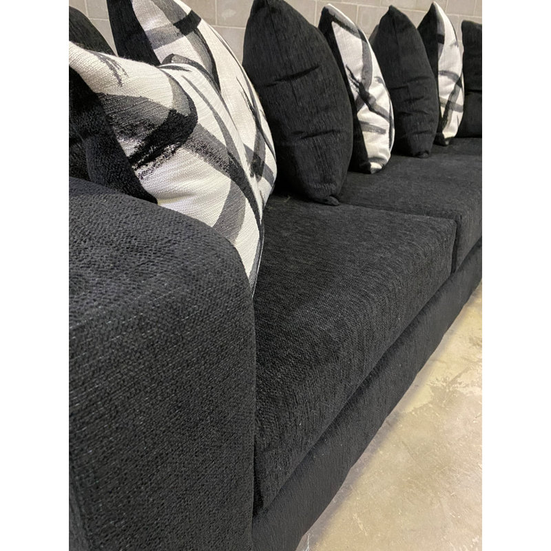 Canapé modulaire Monroe RAF, Noir chenille