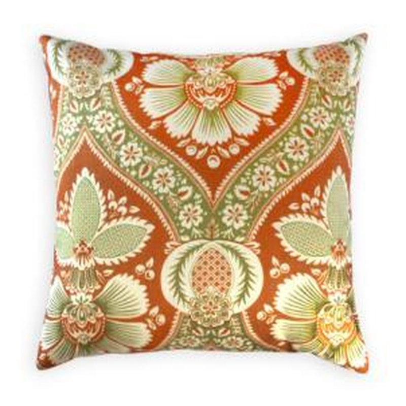 Allisia Cotton Blend Throw Pillow, Orange, Polyester/Polyfill