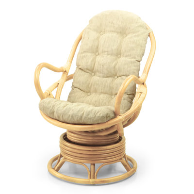 Fauteuil d'appoint pivotant en rotin Melbourne