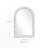 36'' Arched White Distressed Wall Mirror, Rectangular Accent Mirror