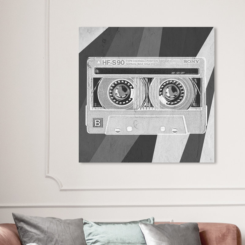 My Mixtape Music Notes - Print, Toile tendue, H 40 po x l 40 po