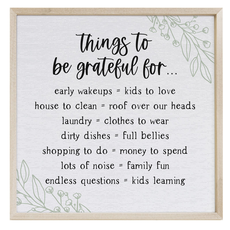 Things To Grateful, H 24 po x l 24 po
