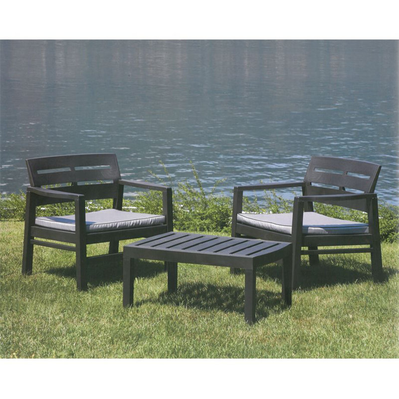 Abidah 2 Seater Conversation Set, Anthracite, Grey