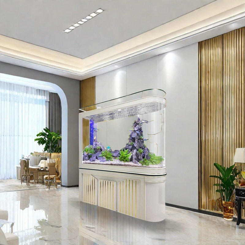 Aquarium simple et moderne simple, Blanc
