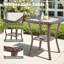 Table d'appoint carrée en rotin 23 x 20 x 20 po