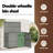 Double Wheelie Bin Shed Poly Rattan Anthracite/Black Outdoor Garbage-98740404