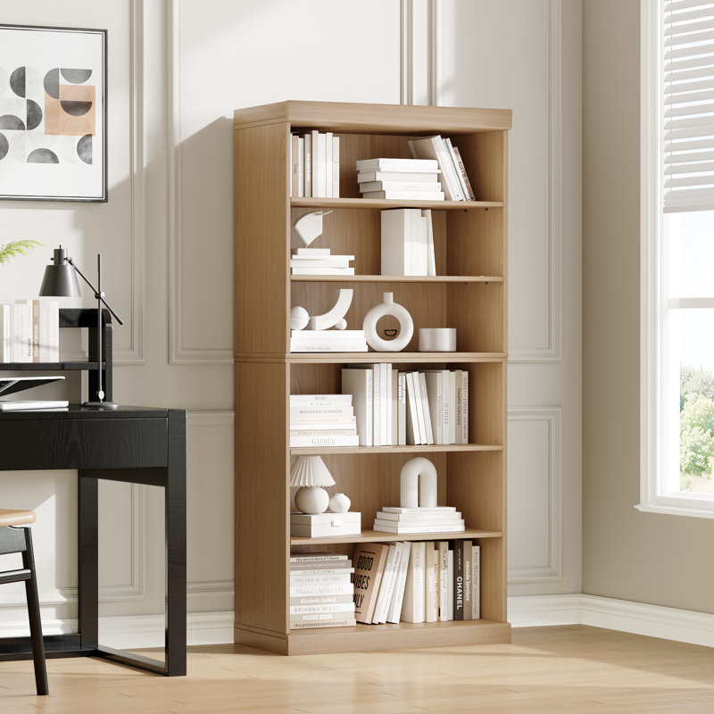 Bibliothèque 67 po H x 31 po, (6 tablettes) H 170,2 po x l 78,7 po x P 40,6 po, Naturel
