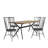 Bradfield 70" Iron Gray Metal Base Dining Table And High Back Windsor Chairs Set - Table And 4 Chairs-669776117-669776112