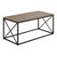 Table basse en taupe et métal noir 41 po Gracie Mills - Bois industriel-129632691-129632693-129632695