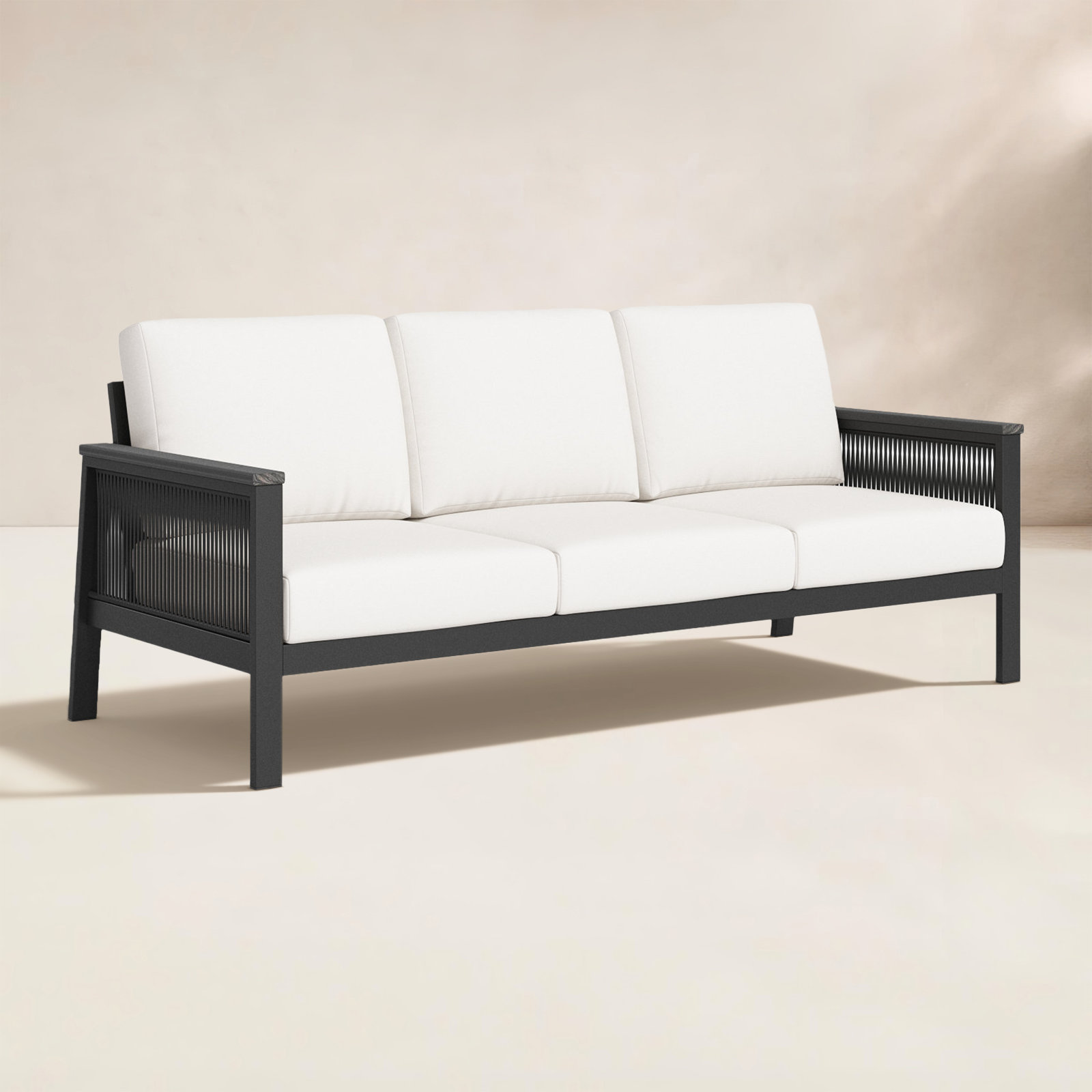 Townsend 80" Sunbrella® Patio Sofa, Canvas White Sunbrella® Canvas