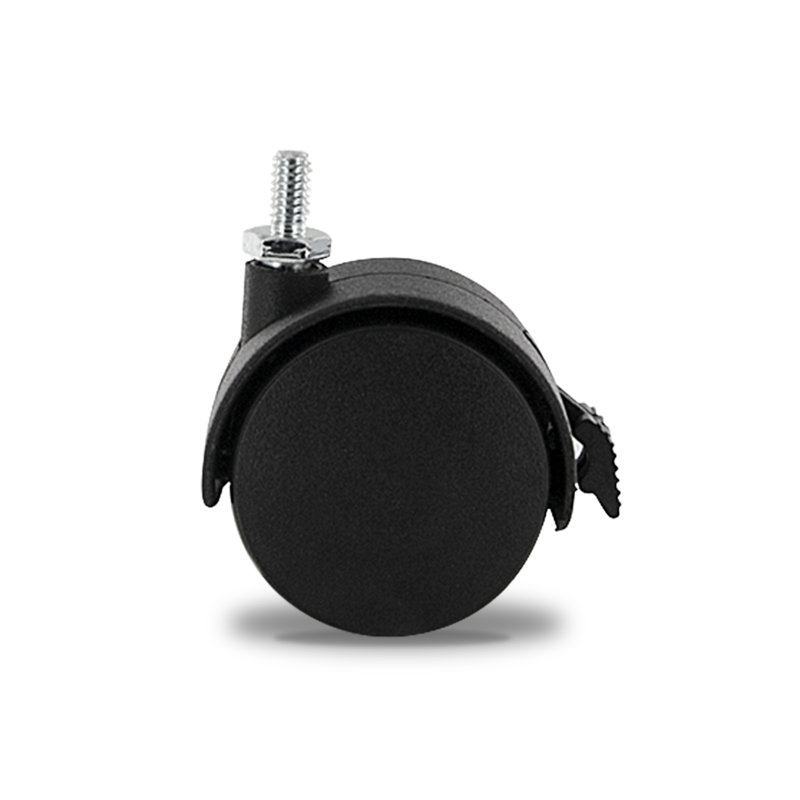 2 po Roulettes pivotantes en nylon noir avec roulettes Samson