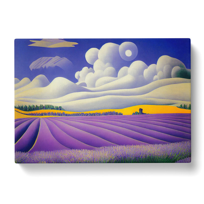 Delicious Lavender Flower Field - Wrapped Canvas, 35cm H x 50cm W x 3cm D