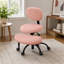 Fauteuil de méditation rose ergonomique avec roulettes, chaise à genoux croisée à double couche rotative et réglable à 360 °, chaise de maison / bureau avec support lombaire et mouvements multiples