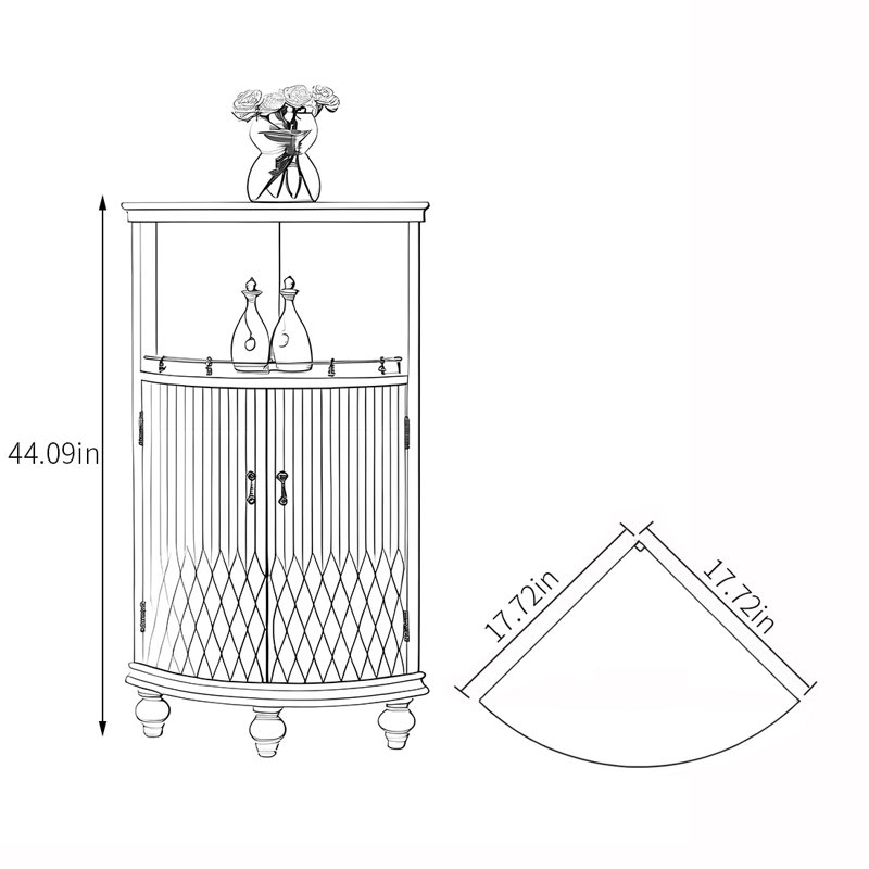 Armoire de coin moderne de style américain