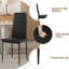 Ensemble de table à manger élégant 5 pièces avec table ronde et chaises en similicuir-546546345