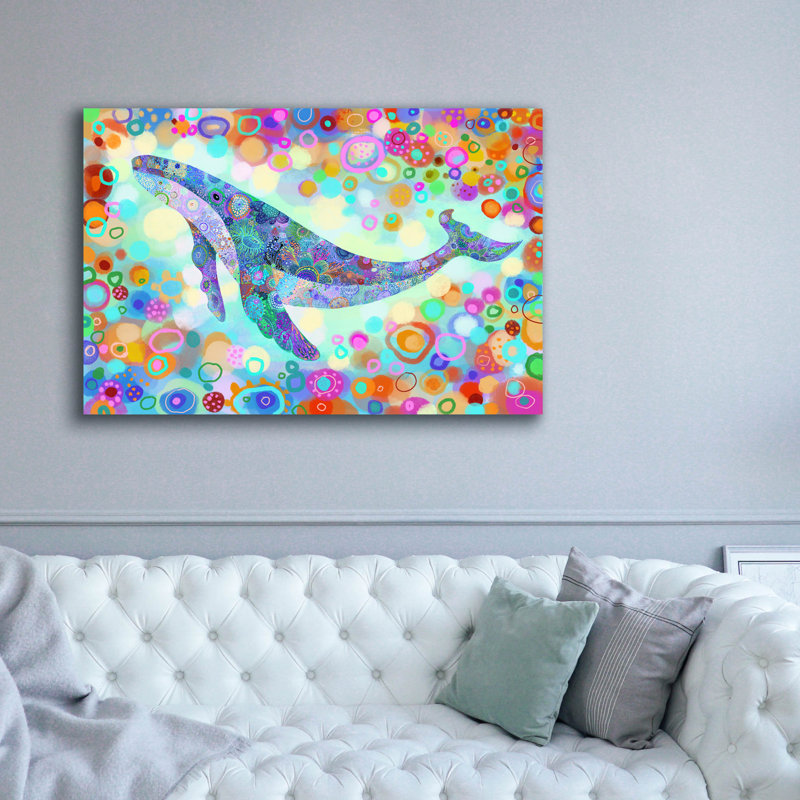 «Epic Graffiti» Ballena2 par Noemi Ibarz, art mural sur toile, H 40 po x l 60 po x P 1,5 po