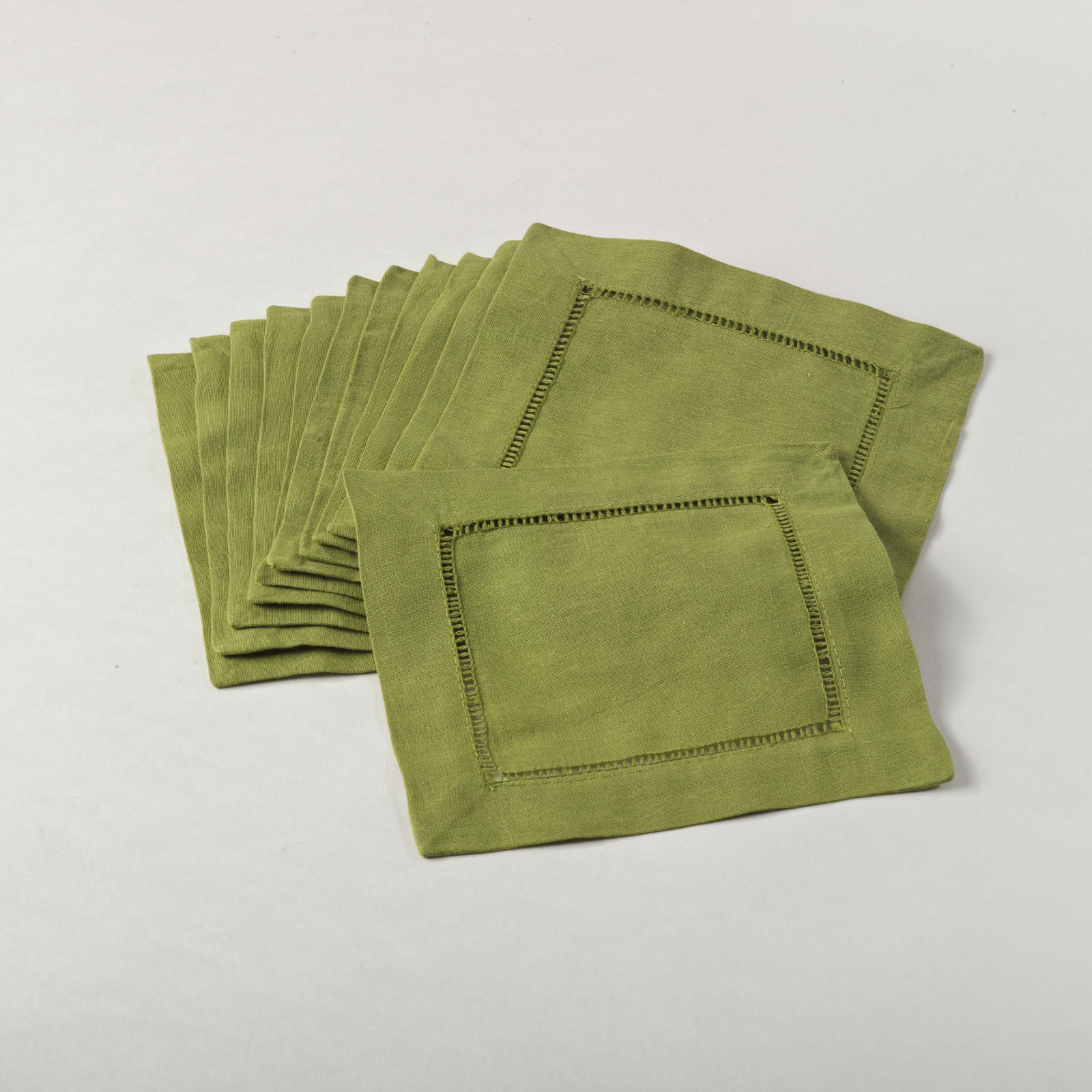 Gelder Reversible Cocktail Linen Napkin, Lime