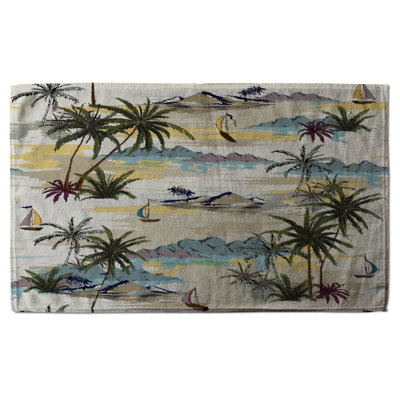 Cotton Floral Waffle Kitchen Towel