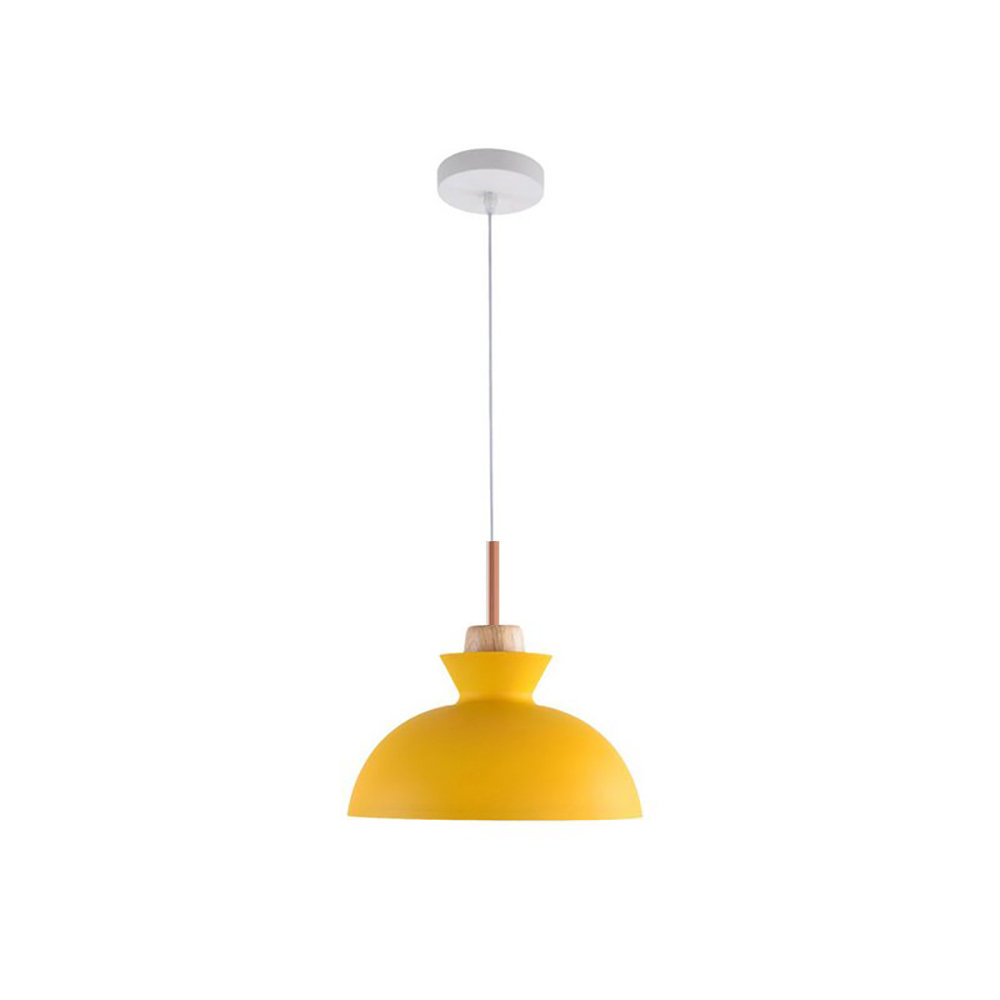Ozma Dimmable Dome Single Light Pendant, Yellow